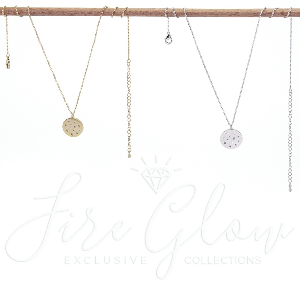 Gold Studded Disc Pendant Necklace - Picture 6 of 8